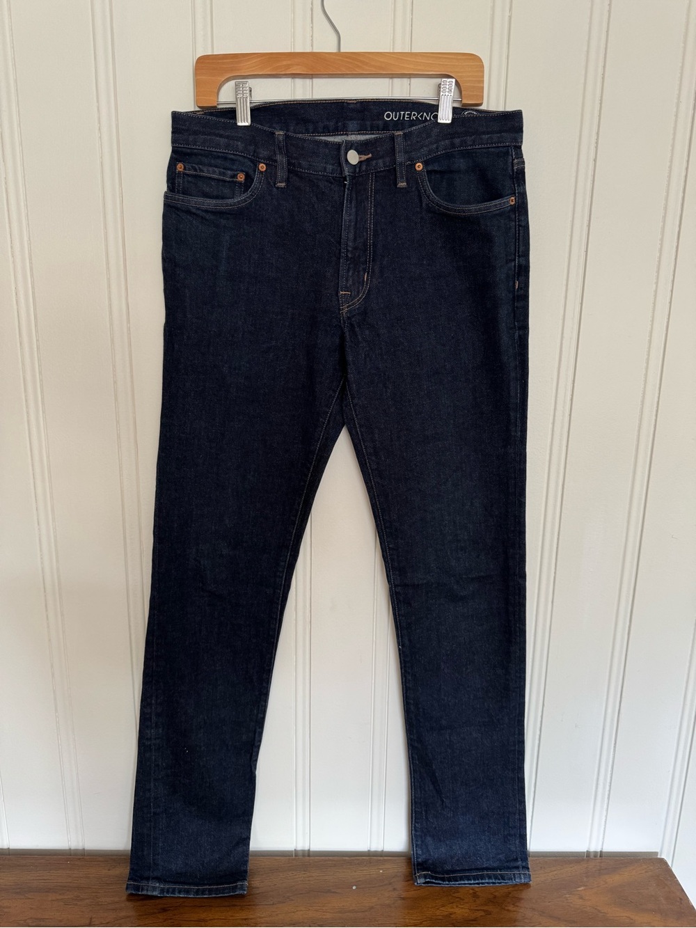 Outerknown S.E.A. Dark Indigo Slim Straight Jeans size 32x34